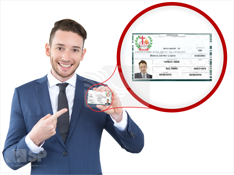 Carteirinha para Igreja em PVC - São Paulo | Espaço do Crachá