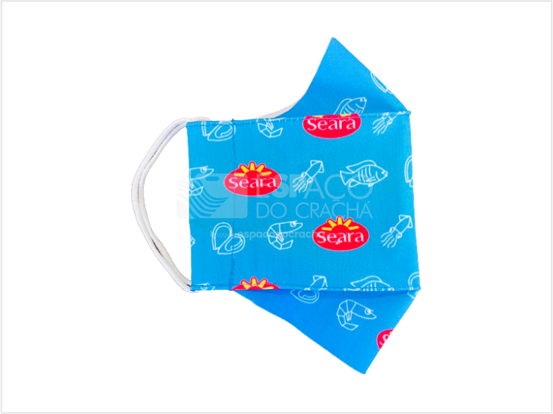 Máscara Personalizada SP | Impressão Digital, Poliéster, 3 Camadas | Exemplo Espaço do Crachá | Imagem 8